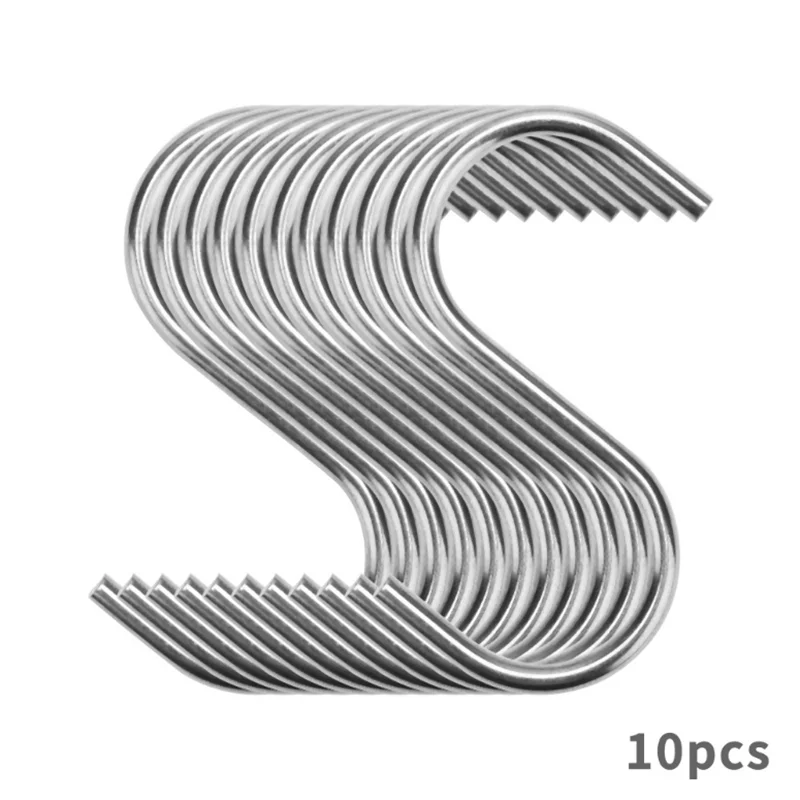 Набор бытовых крючков из нержавеющей стали для подвешивания вешалка S-образной