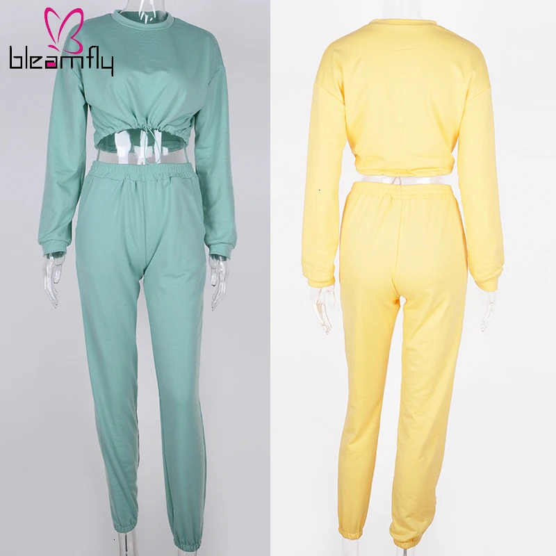 Женский спортивный костюм из 2 предметов для активного отдыха Осень зима 2019