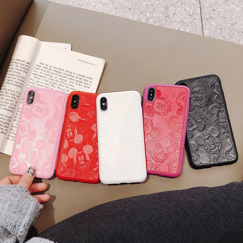 Популярный милый мягкий кожаный чехол для телефона с Минни Маус для iphone 6 plus 7 7plus 8 8plus X XS XR MAX 11 Pro розовый высококачественный чехол