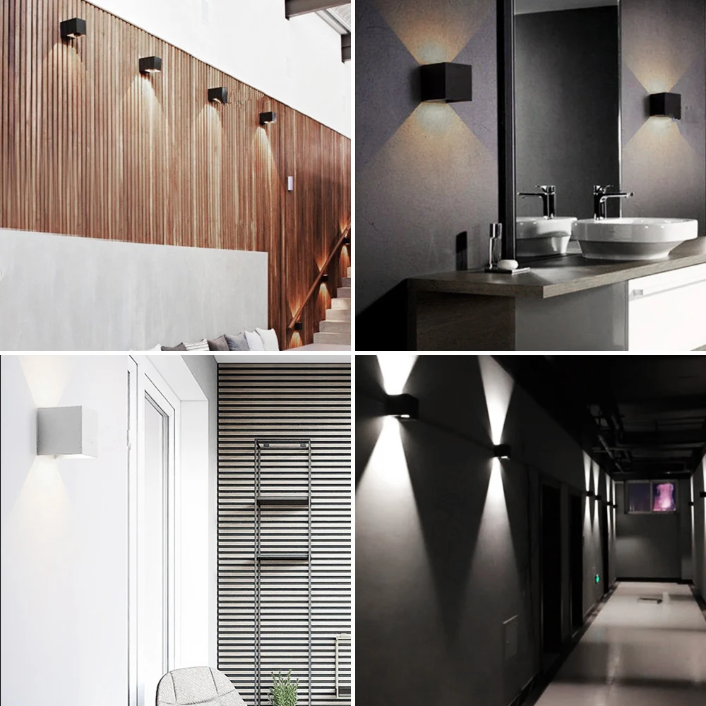 IVYSHION 6W Wall Lamps LED Aluminum Light Project Square IP65 Waterproof Lamp Bedside Room Bedroom Arts | Лампы и освещение