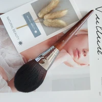 1 pcs luxury round kabuki brush wood handle dome shape dense powder brush tapered precision blush powder makeup brush