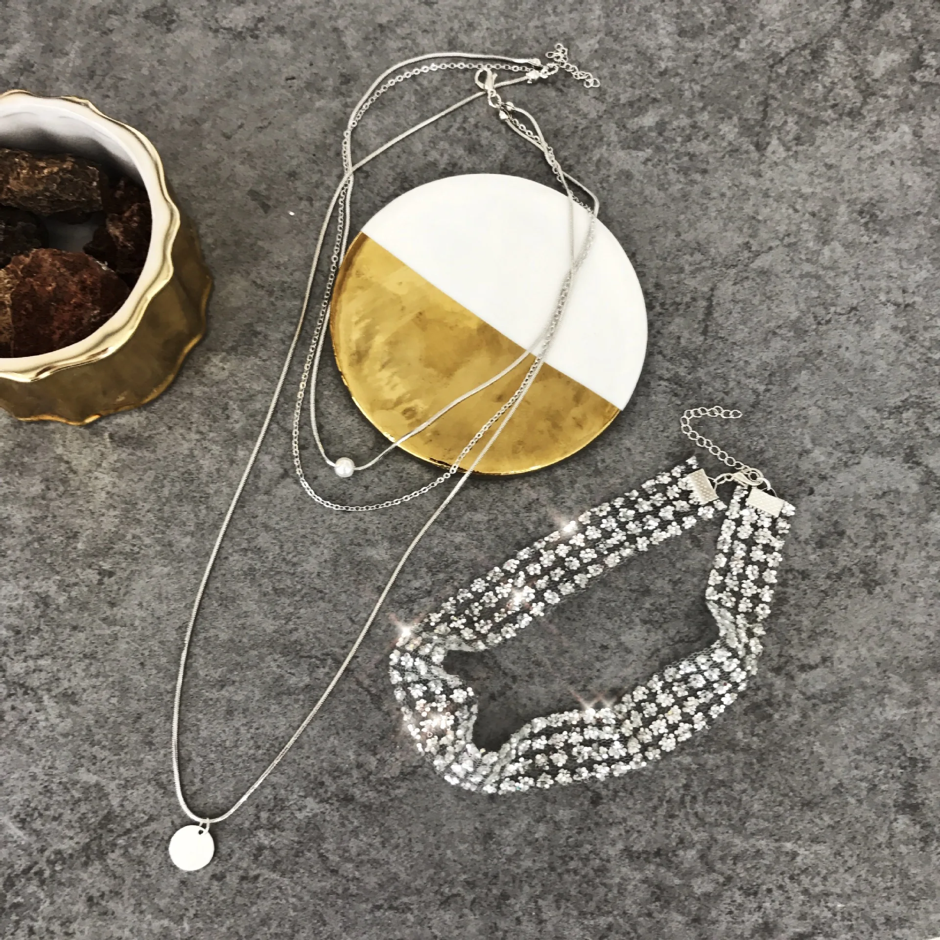 

2020 Shining Clavicle Chain Necklaces for Women Girls Female Korean Jewelry Necklace Simple Neckband Kit Collar Accessories