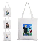 Банановая рыба сумка для покупок, женские пляжные сумки для покупок, большие холщовые дизайнерские сумки 2021, женские Экологичные сумки-тоуты из ткани с принтом