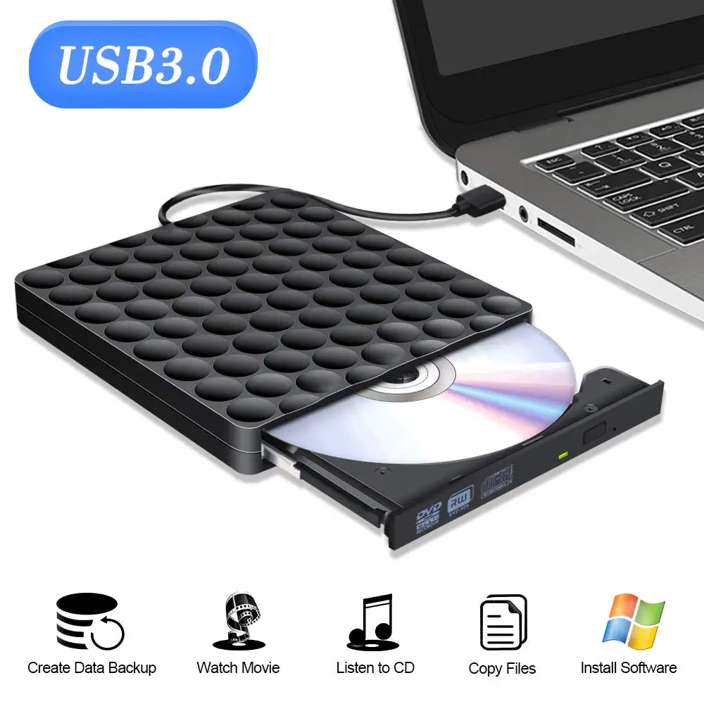 USB 3.0 DVD Drive 1 YiYaYo оптический привод USB 3,0 DVD привод CD rom плеер DVD RW горелка для ноутбука hp lenovo компьютер PC Macbook OS Окно 10 - Цвет: USB 3.0 DVD Drive 1