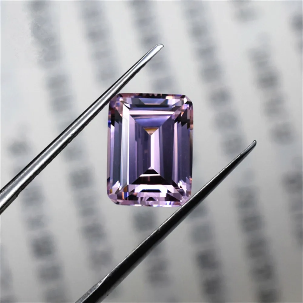 

Grade AAA Light Pink Cubic Zirconia Rectangle Faceted Gemstone Emerald Cut Cubic Zirconia Multiple Sizes to Choose C65Z