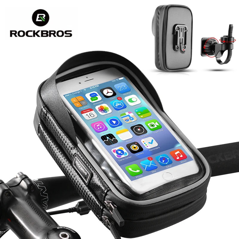 Rockbros Водонепроницаемый Велосипед телефона 6 0 дюймов Экран чехол для 360 °