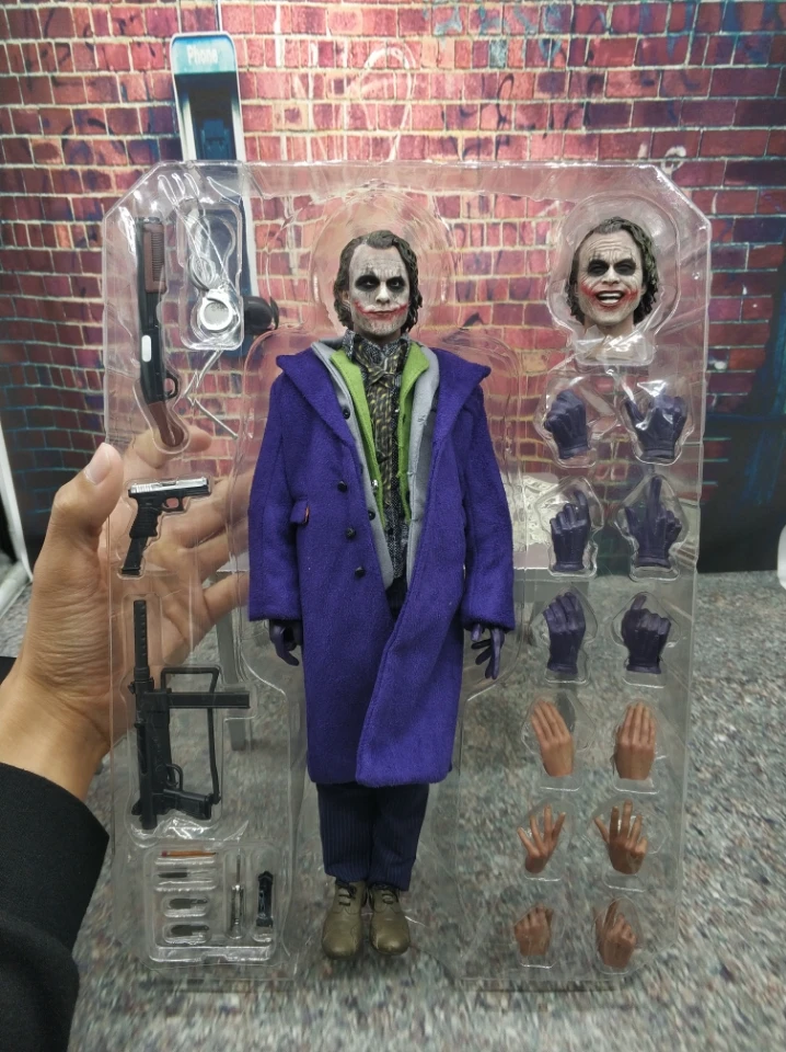 12 дюймов Бэтмен Темный рыцарь варианты Джокера настоящая одежда Ver. Joker ПВХ