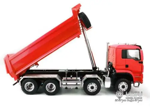 

LESU 8*8 1/14 RC Tipper Dumper Truck Front Hydraulic Lifting MAN Painted Model Light THZH0487