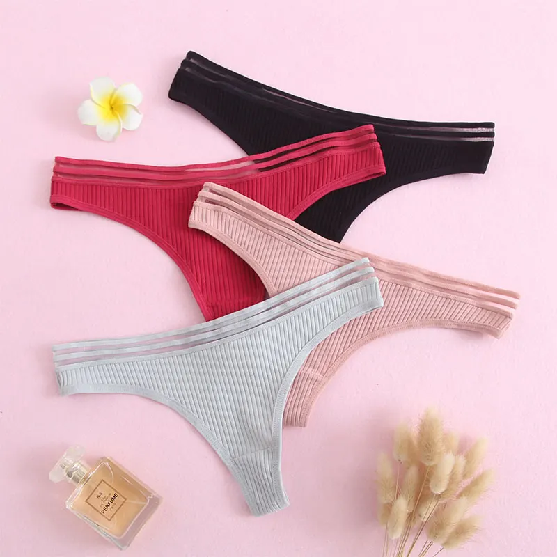 

New Women's Underwear Panties Cotton Sexy Thong Soft Low-waist G-String Breathable Comfortable Fashion Lingerie