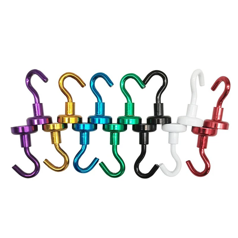 

5pcs Steel Magnetic Hooks Powerful Hook Magnet Holder 10kg Suction Wall Hooks Home Storage Supplies