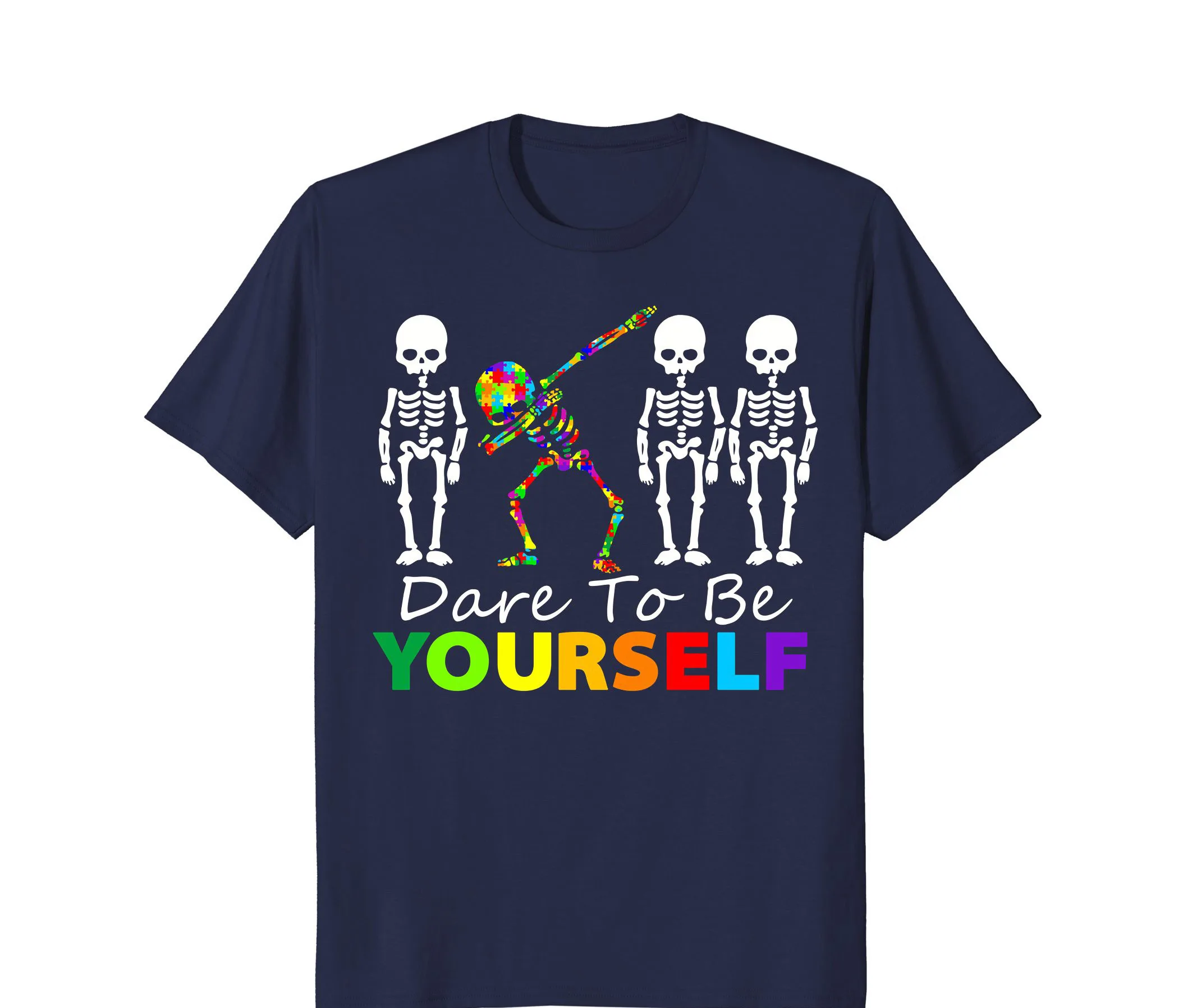 Футболка с изображением скелета смеет быть собой забавная футболка аутизмом