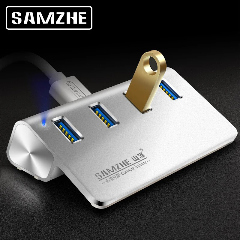 Высокоскоростной USB 3 0 концентратор SAMZHE 4-портовый Настольный удлинитель