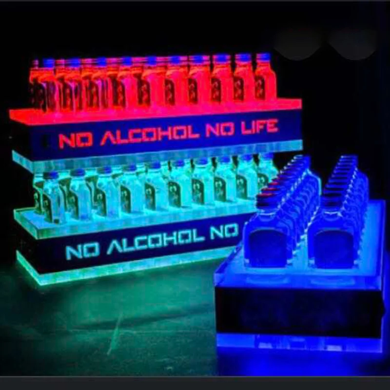 

20pcs 20ml White Wine Liquor Bottle Display Carrier Led Bottle Presenter for Night Club Liquor Bar