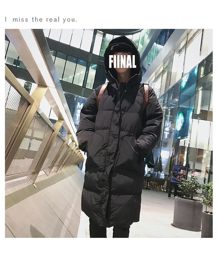 PViviYong Winter jacket men fashion male hooded coat jackets men high quality cotton Long coat men clothes bread parka 999