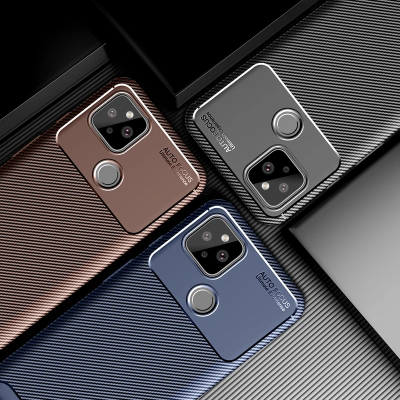 

For Google Pixel 4A 4G Case Carbon Fiber Case Soft TPU Phone Cover for Google Pixel 5 for Google Pixel 4A 5G Case