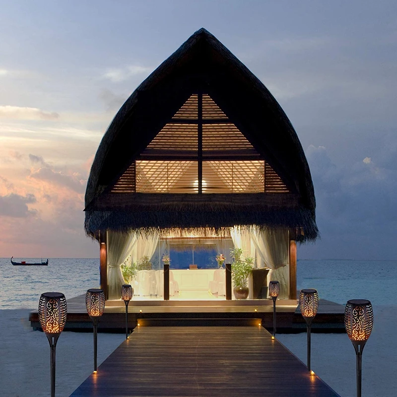 Solar Light Control Flame Dance Outdoor Waterproof 33 LED Garden Torch Lamp for Courtyard Balcony | Лампы и освещение