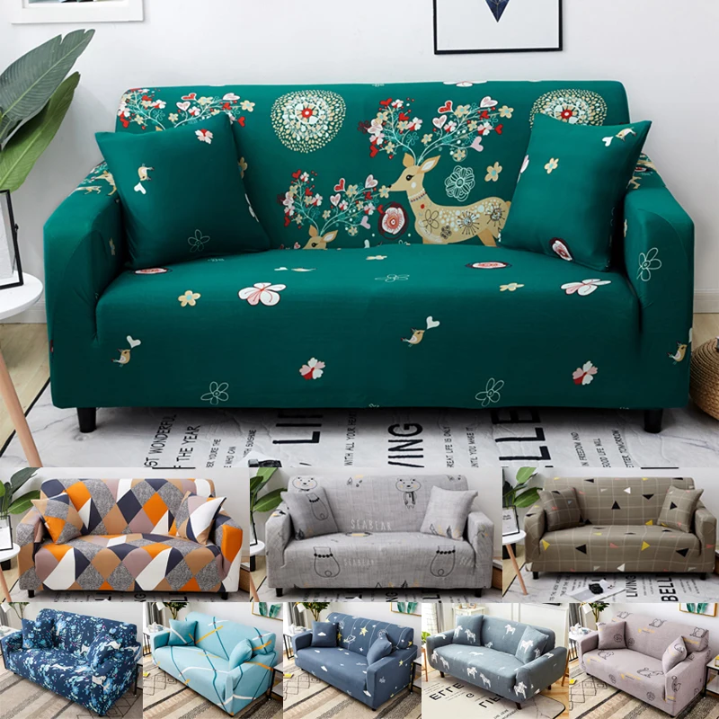 Нескользящее эластичное покрывало для дивана всесезонное из полиэстера 1/2/3/4