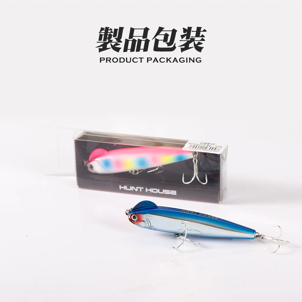 Hunthouse 4pc/plots 90/130mm 14.8/26g Sinking Pencil Fishing Lure Seawater Stickbait Depth 0.2-0.8m S-shaped Hard Fake Bait