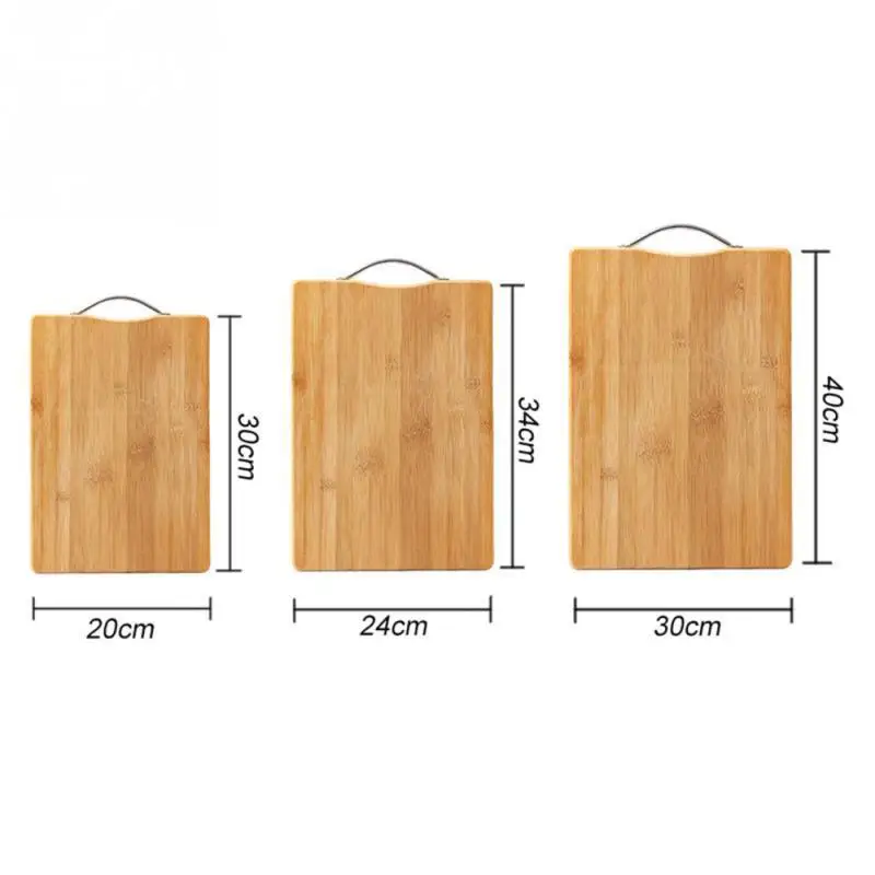 Wooden Cutting Boards Bamboo Rectangle Hangable Cutting Board Resistant Non-slip Kitchen Accessories Cutting Board 1pcs