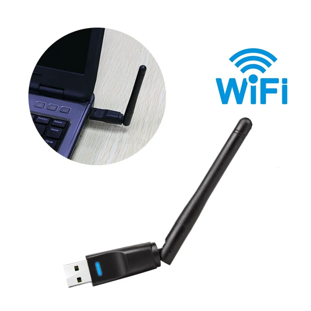 Беспроводной USB Wi Fi адаптер 150 Мбит/с 2 4 ГГц WLAN сетевая карта приемник дБ антенна