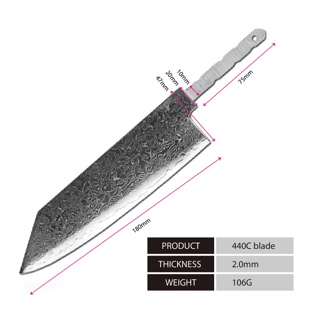 Amberknife 67-слойный VG10 дамасский стальной чистый нож для рукоделия 440C из