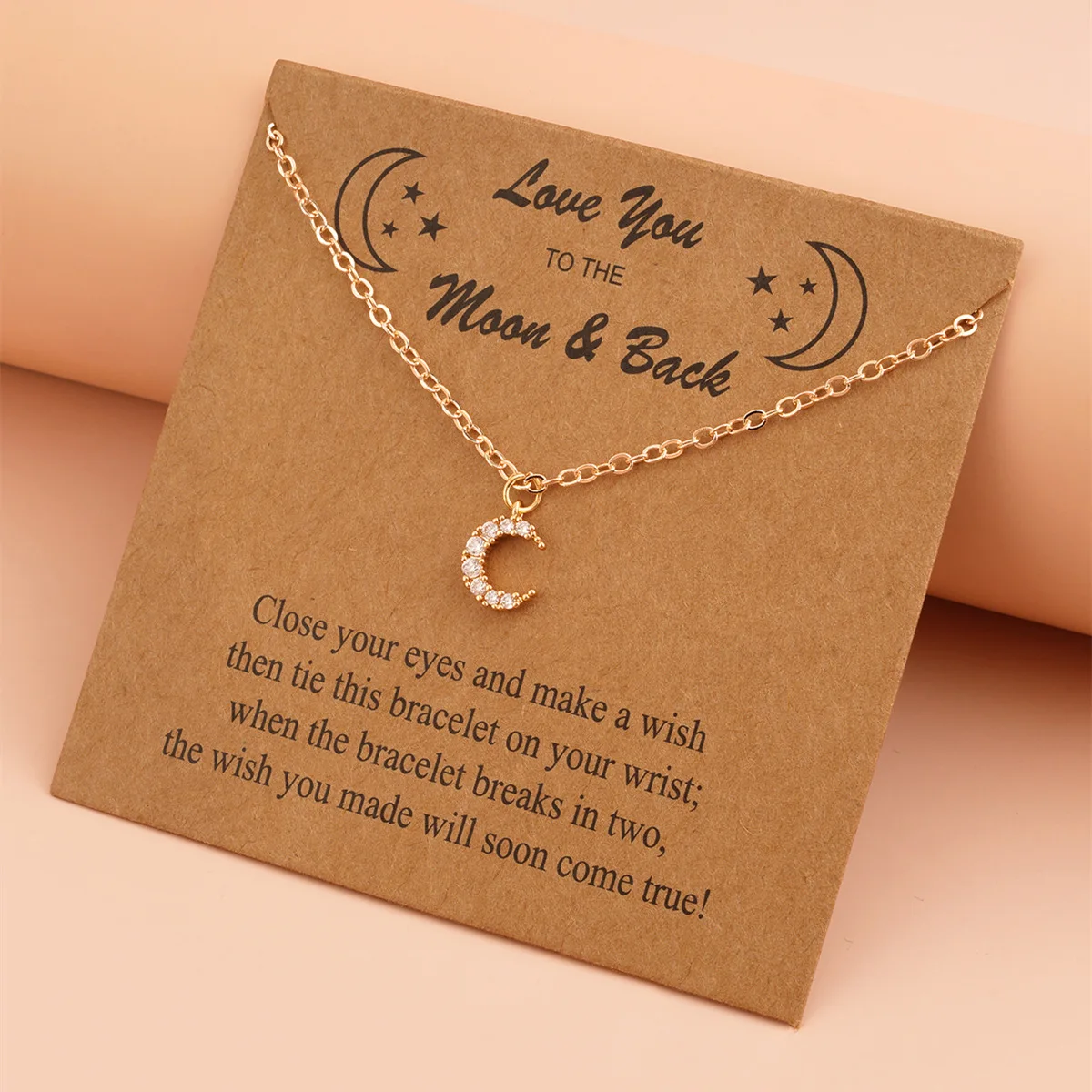 Подарок на день Святого Валентина небольшой подарок любовь лунное ожерелье