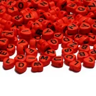 Бусины алфавита в форме сердца для изготовления ювелирных изделий, акриловые смешанные буквы, разделители, сделай сам, для браслетов, ожерелий, трендовый поставщик, 100200500 шт.