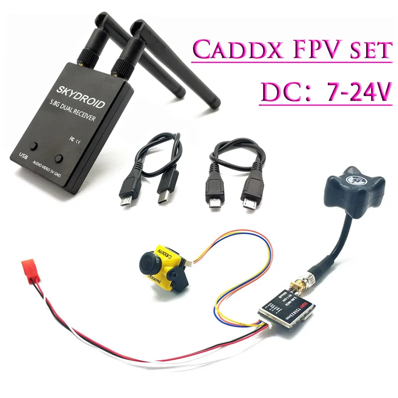5 8G 150CH Skydroid OTG UVC приемник двойная антенна и 600 мВт Lancher Caddx Turbo Micro F2 CMOS 1200TVL FPV камера