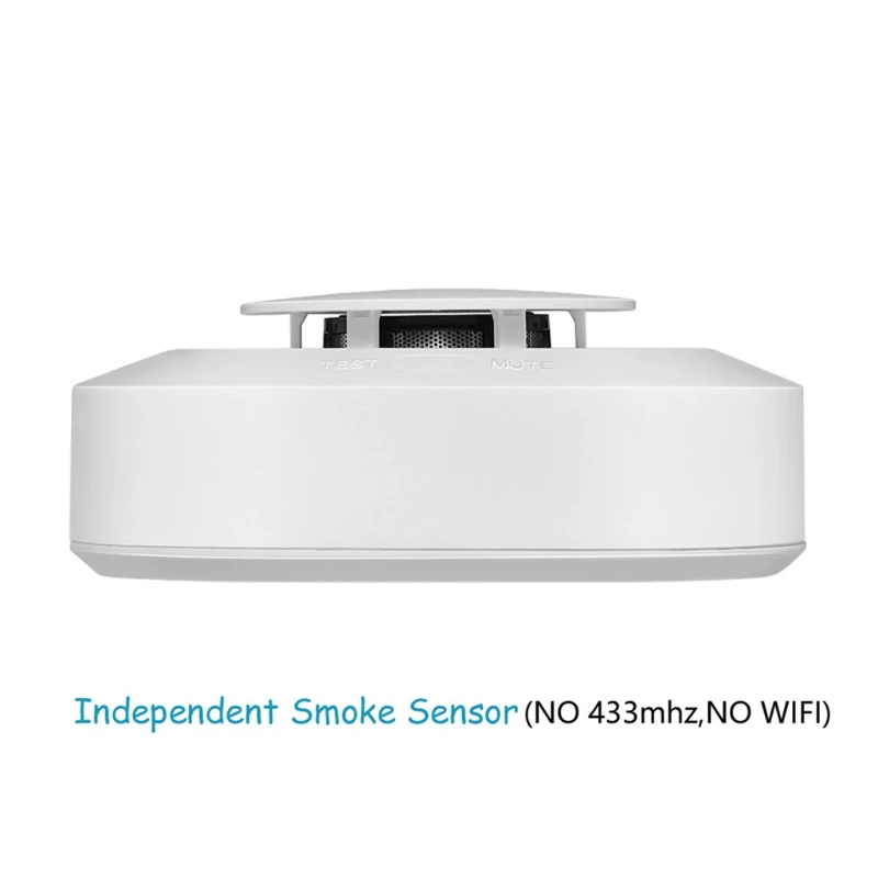 

B2RC 433MHz Independent Smoke Buzzer Alarm Smoke Detection Sensor Home Security System Fire Detector for Office Warehouse