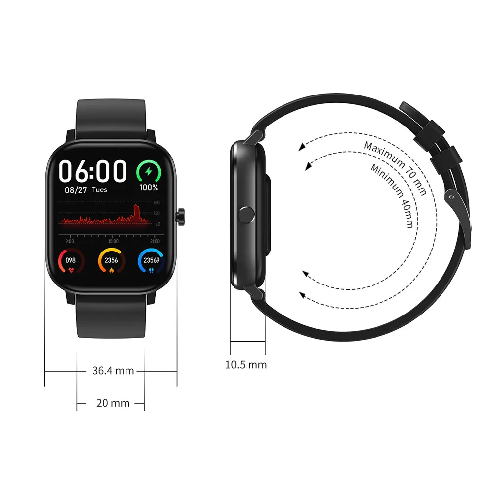 

NSSD DT35 Sports Smart Watch Fitness Heart Rate Smart Bracelet Touch-screen Ip67 New Multifunctional Smart Watch Unisex Watches