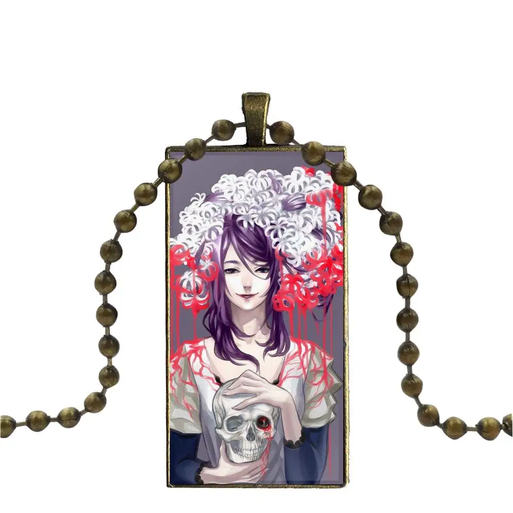 Бронзовое стекло кабошон с прямоугольной подвеской ожерелье-чокер для девочек