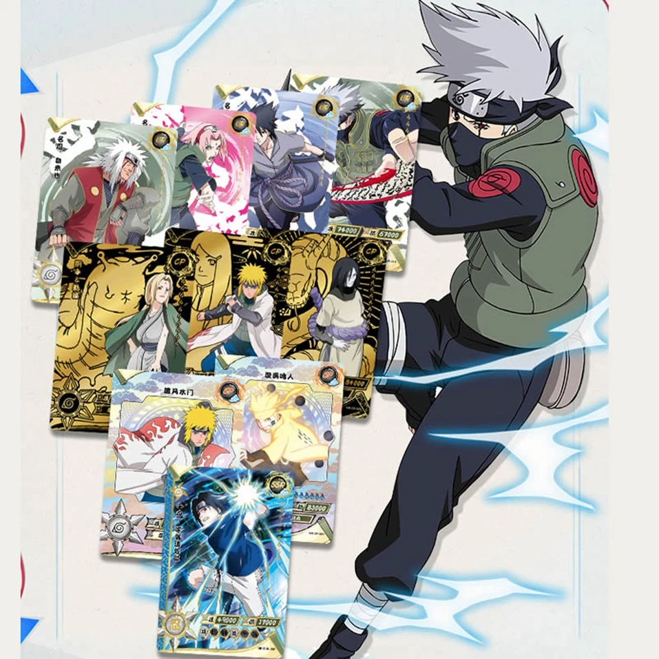 Cartas de Naruto de dibujos animados para ni&ntilde;os, cartas de juego de Uchiha Sasuke Ninja, Colecci&oacute;n Hokage, cartas de personajes de pel&iacute;culas de guerra, juguete de regalo, 180 Uds.-4