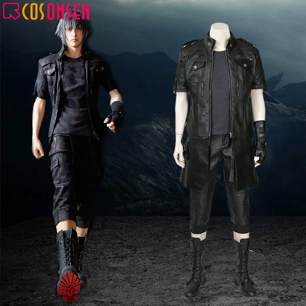 Костюм для косплея аниме Noctis Lucis Caelum XV FF15 одежда взрослых и мужчин черная куртка