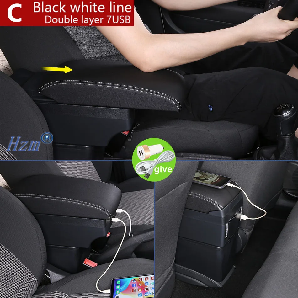 Для Peugeot 107/Citroen C1/Toyota Aygo BJ/BYD F0 подлокотник интерьер автомобиля центральной