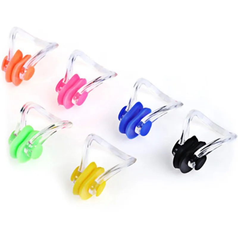 10 PC Random Color Горячая 1/10 шт./лот, многоразовые мягкие силиконовые зажимы для носа, удобные зажимы для дайвинга, серфинга, плавания, носа для взрослых и детей - Цвет: 10 PC Random Color
