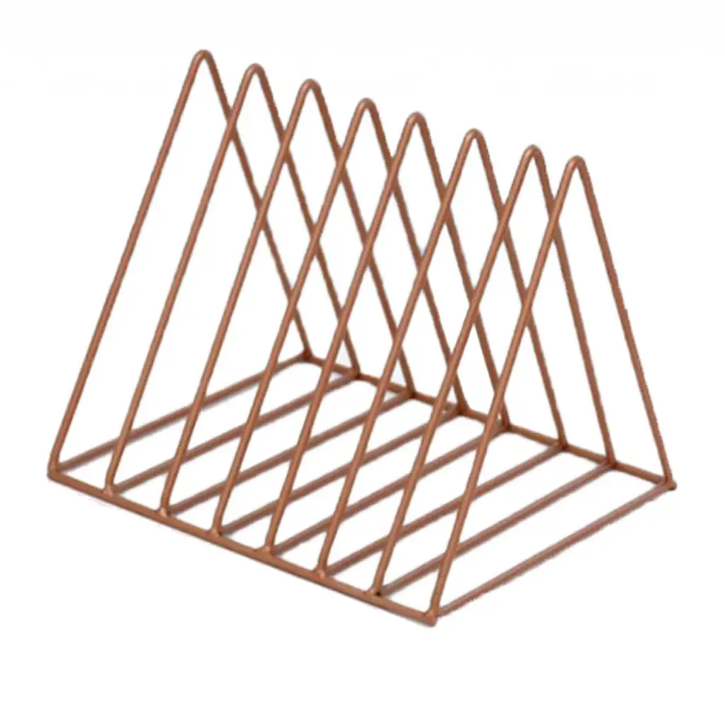 Nordic Style Metal Desktop Bookshelf File Newspaper Organizer Rack Bookend Shelf | Дом и сад