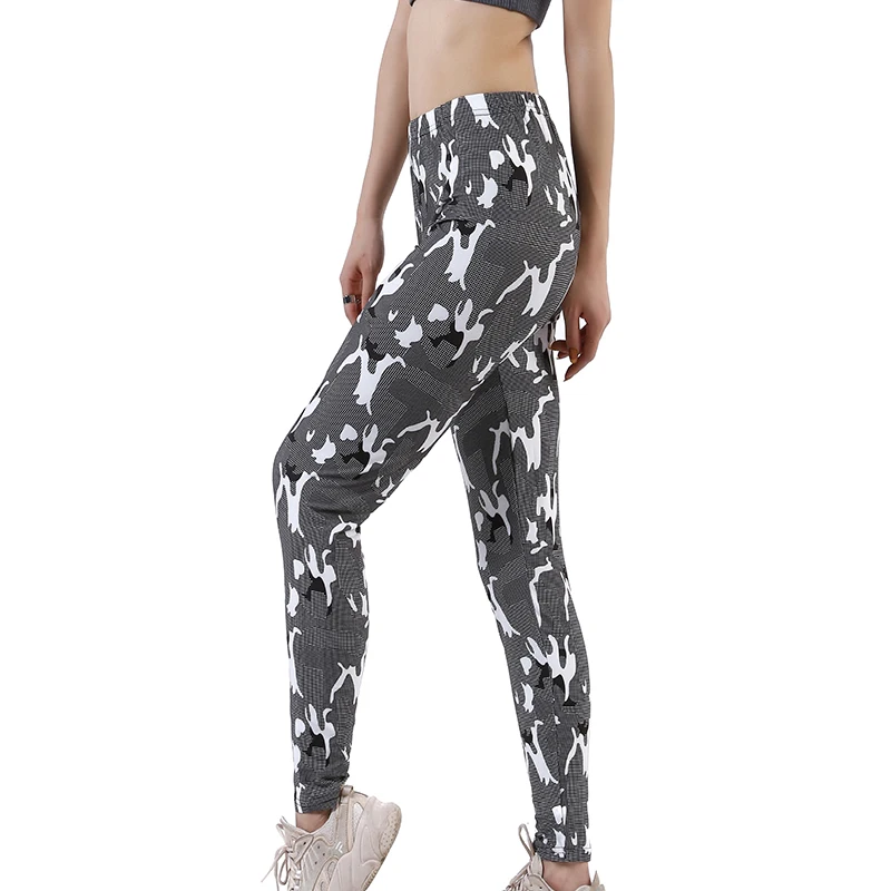 

YSDNCHI Graffiti Printing Leggings Workout Sexy Women Fitness Leggins Femme Gym Push Up High Waist Sport Elasticity Pants