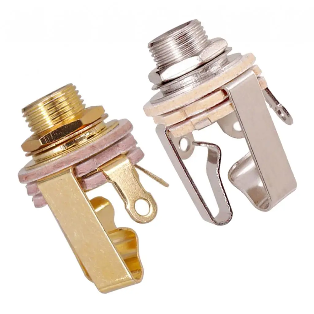 

2Pack 1/4" Mono Plug Input For Electric Guitar Pickup Plug Output 6.35mm Plug