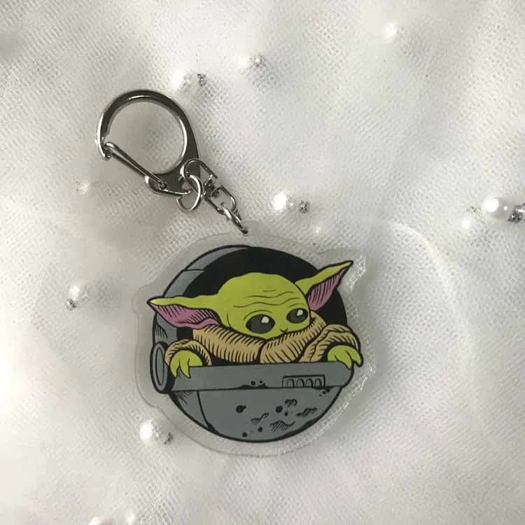 Йода детская игрушка прозрачный акриловый милый мультфильм брелок Детская сумка