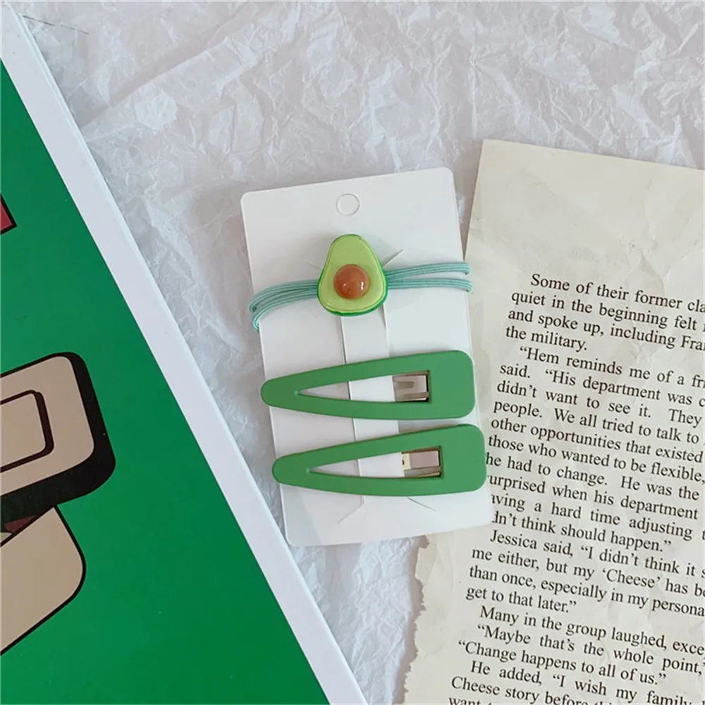 1 комплект высокая эластичность резинка для волос заколка боковая фруктовый