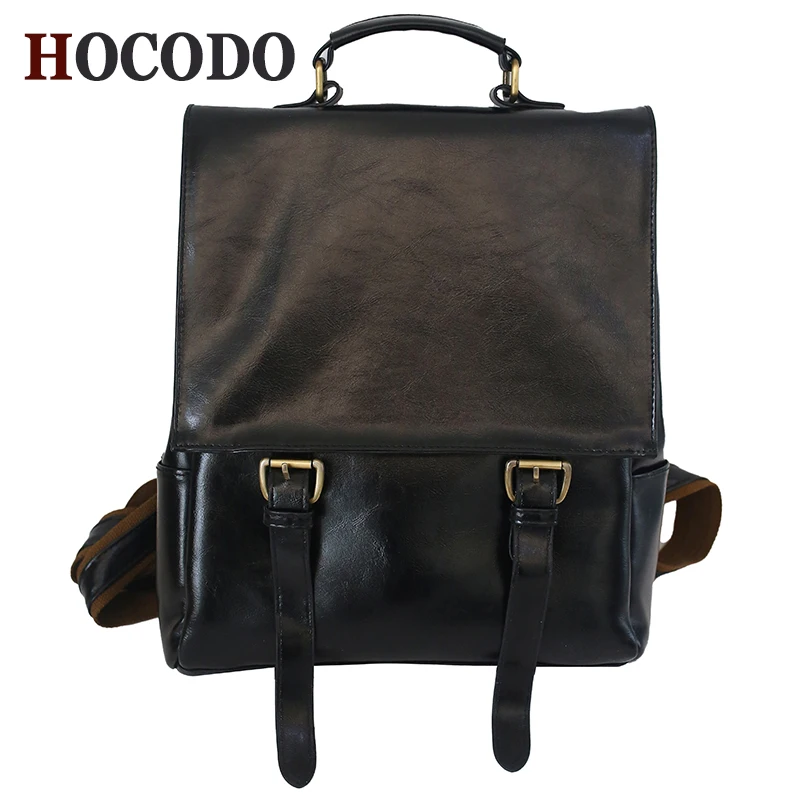 

HOCODO Fashion Women Backpack High Quality Pu Leather Ladies Small Backpack Female Schoolbag For Teenage Girls Vintage Bagpack