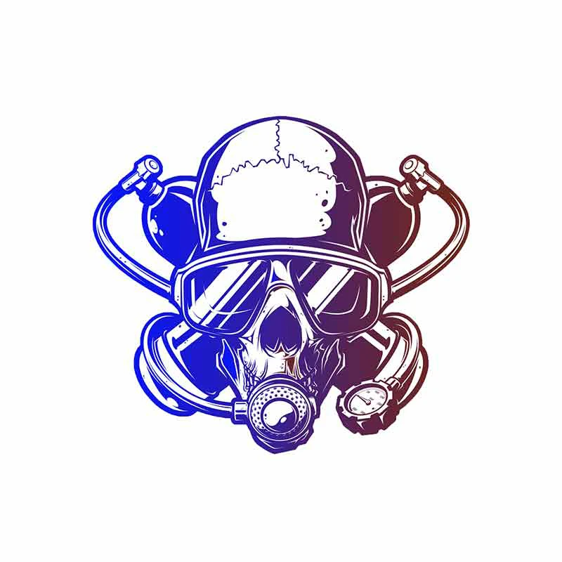

Car Sticker Scuba Diver Skull Fun Car Sticker Car Motorcycle Exterior Accessories Waterproof PVC Decals, 13cm*11.7cm
