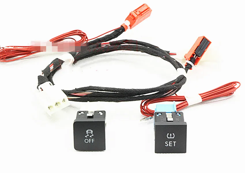 TPMS SET Tire Tyre Pressure Alarm Switch + ESP OFF ASR Anti Skid &amp Cable Wire For VW Jetta Golf 1KD927117 56D927121 | Автомобили и