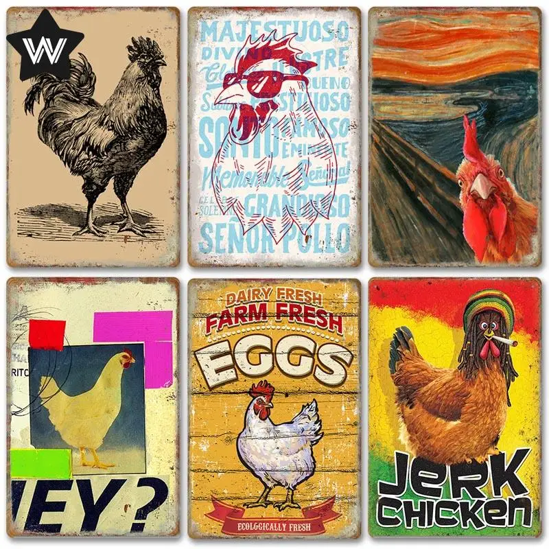 

Металлический постер в виде свежих яиц, металлический жестяной знак в виде курицы, Жестяная Табличка в стиле ретро, наклейки для кухни, ферм...