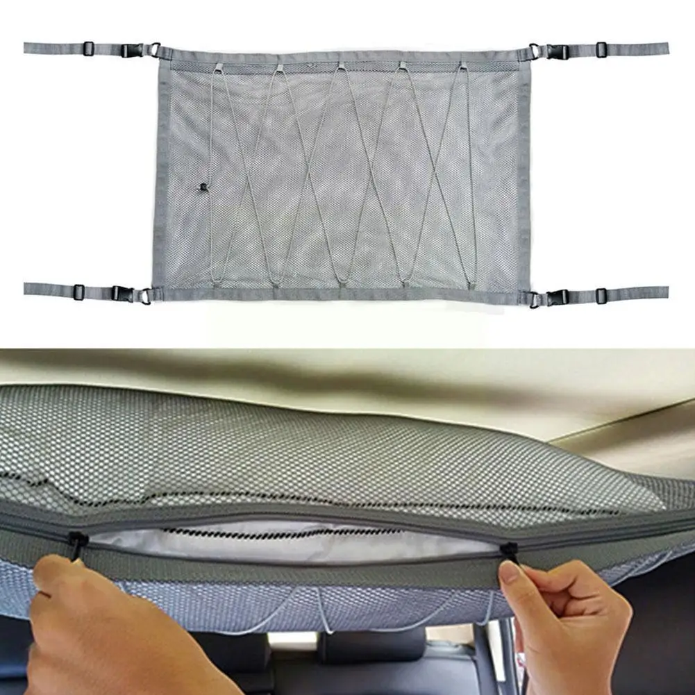 

Car roof storage net Suspended car roof line storage net Sundries storage net hanging bag bag I0B1