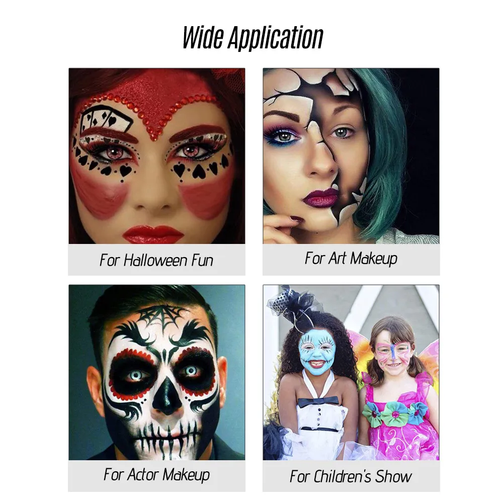 Набор для жирной краски лица пигментная смазка 6 кистей-кистей 12 цветов |