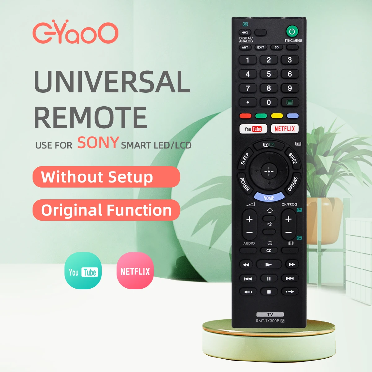 

Remote Controls Universal Sony TV For Smart TV Sony LCD LED RMT-TX300B RMT-TX300U RMT-TX300P RMF-TX100 Netflix Youtube