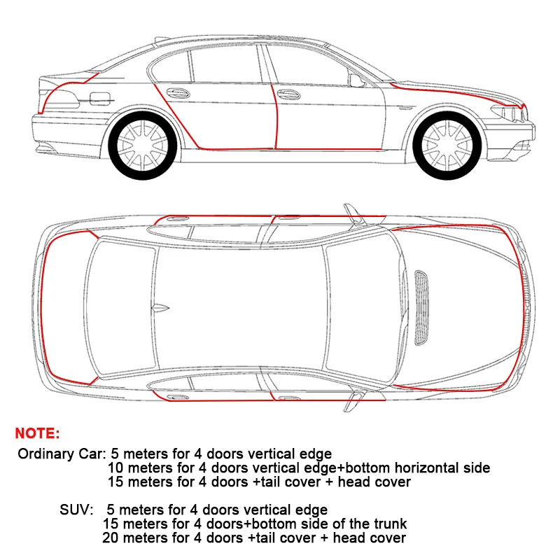 

Car Door Protector Sealing Strip Auto Door Edge Guard Seal Decorative Automobiles Seal Trim for Door Trunk Hood Auto Accessories
