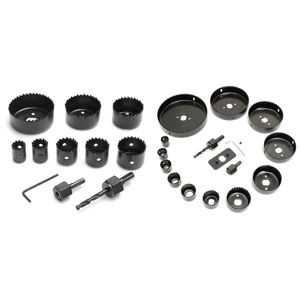 

11/16 шт./компл. пила для отверстий по дереву, пила для отверстий по дереву и металлу в пластиковой коробке, пила для отверстий в гипсовой доске,...