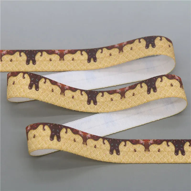 DHK 5/8 'ɵ ярдов кекс Мороженое печатных Сложите эластичный враг стрейч-лента